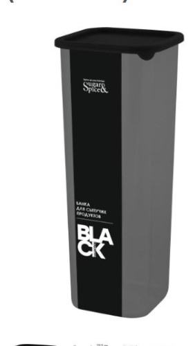 Sugar&Spice банка BLACK, пластик