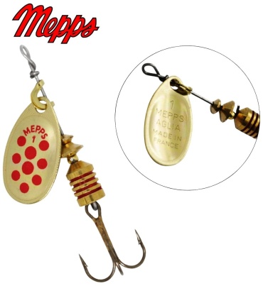 Блесна Mepps AGLIA PTS №1# Блистер, Gold 3.5г 1 шт