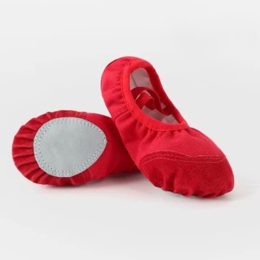 Чешки DanceshoesKZ красный, серебристый