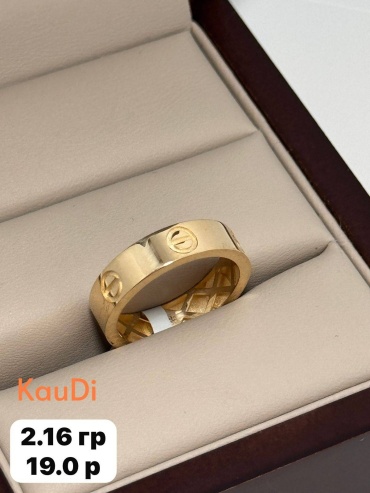 KauDi _Кольцо_ размер 19 вес 2.16 г золото, без вставок