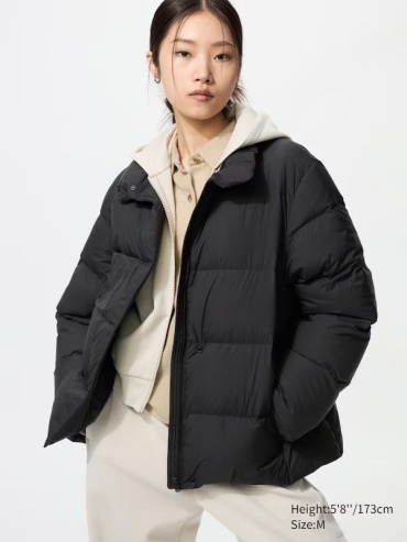 Демисезонная куртка Uniqlo черный