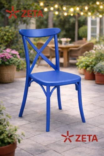 Стул ZETA Кантри, 87.5x43x45 см, синий 1 шт.