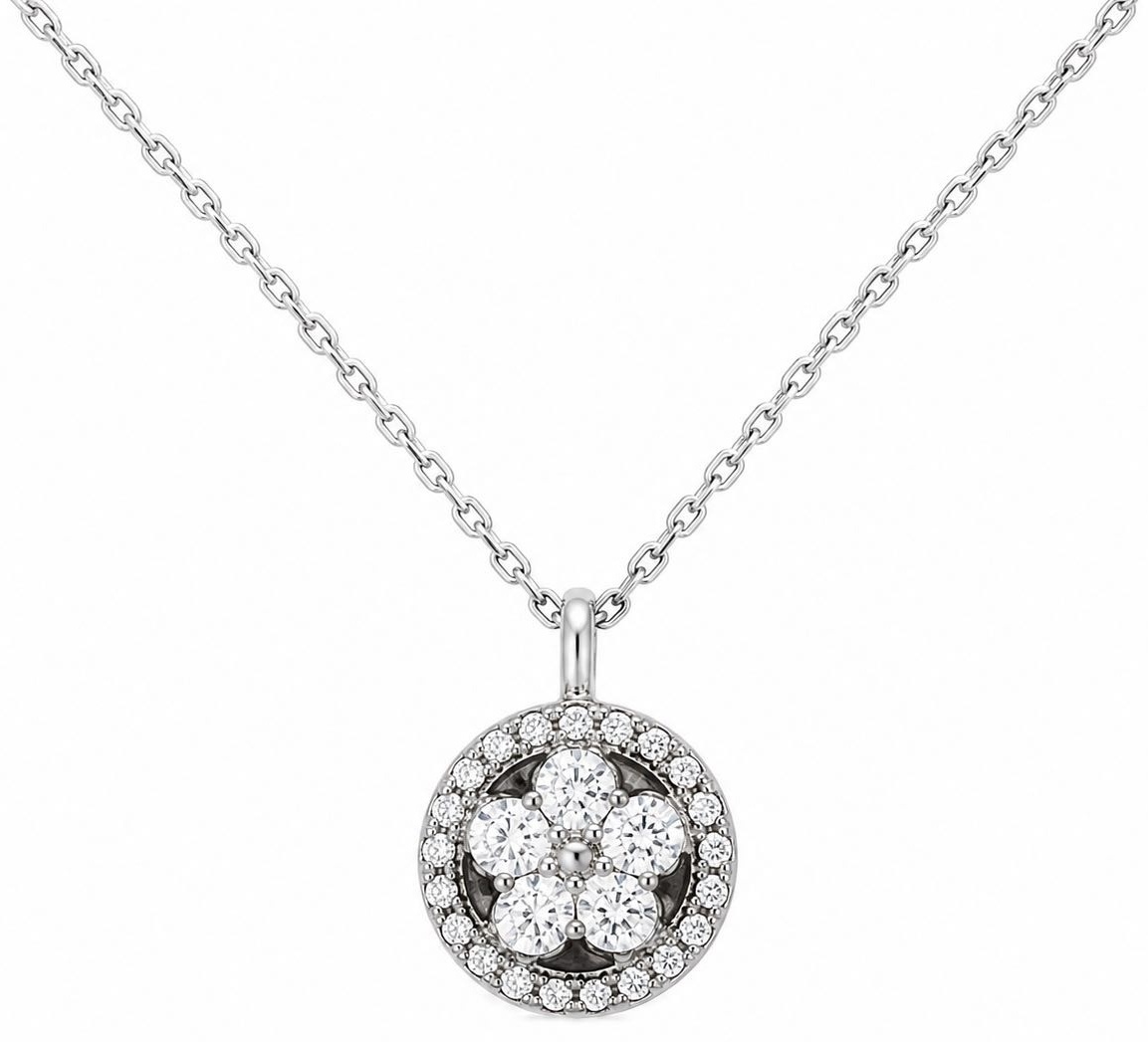 Колье Lovely jewelry 822271211 длина 45 см вес 2 г серебро, фианит