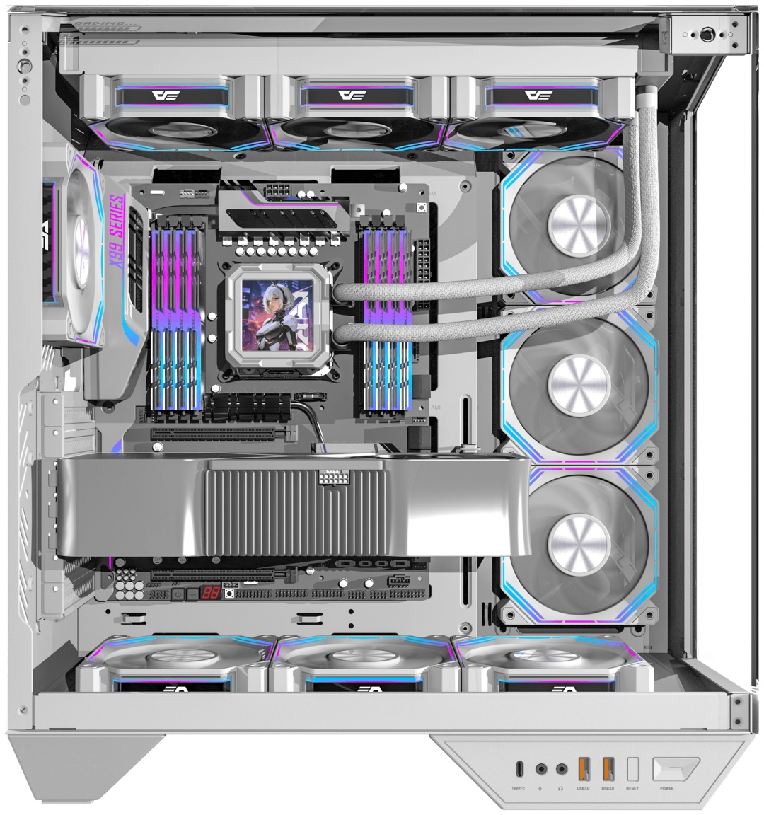 Корпус DarkFlash DY470 ATX PC Case белый