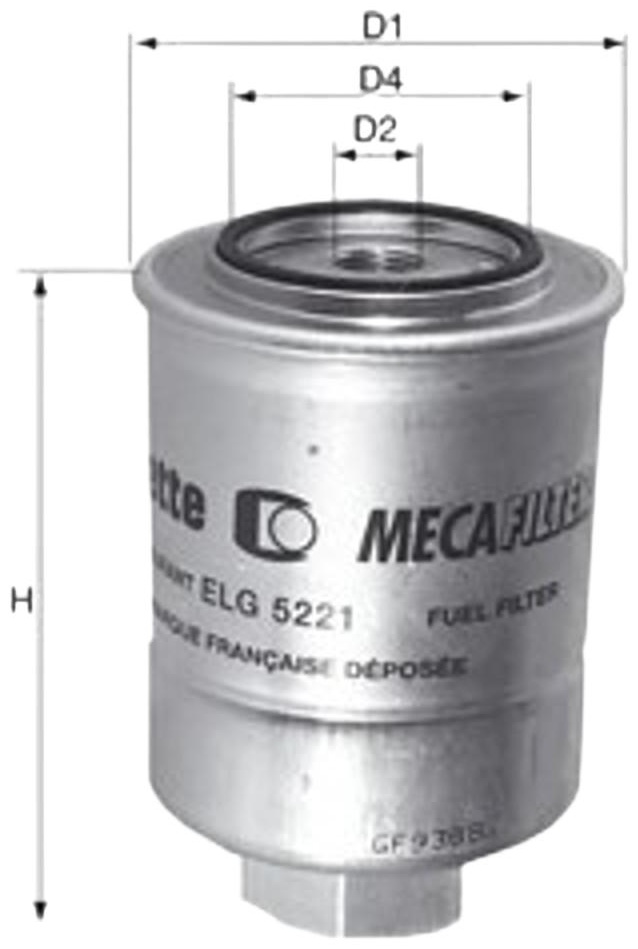 MECAFILTER топливный фильтр ELG5405