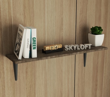 Полка Sky Loft Горизонт, 80х20.5x1.6 см, темно-коричневый