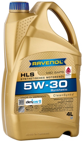 Синтетическое RAVENOL HLS 5W-30 4 л