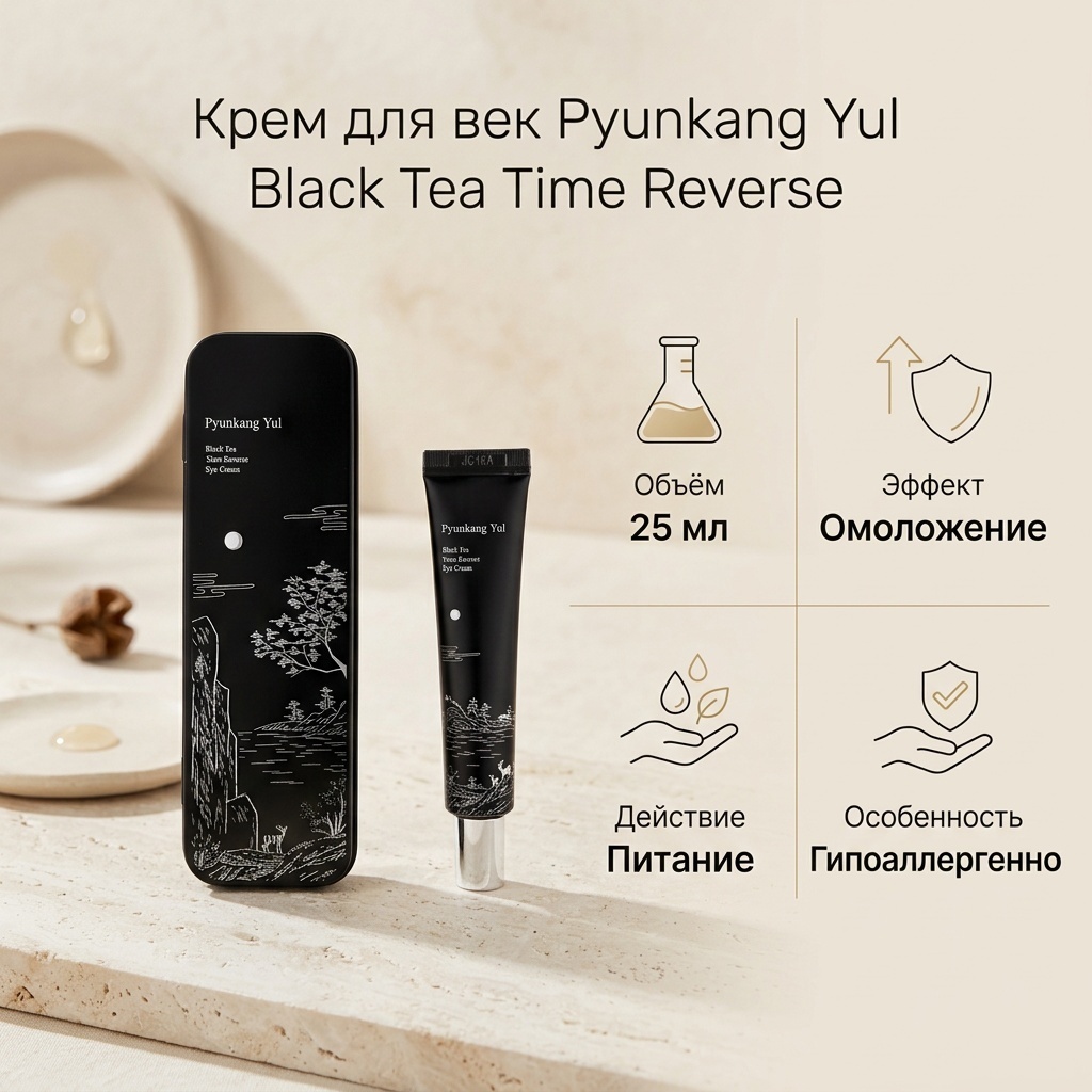 Pyunkang Yul Black Tea Time Reverse Eye Cream крем 25 мл