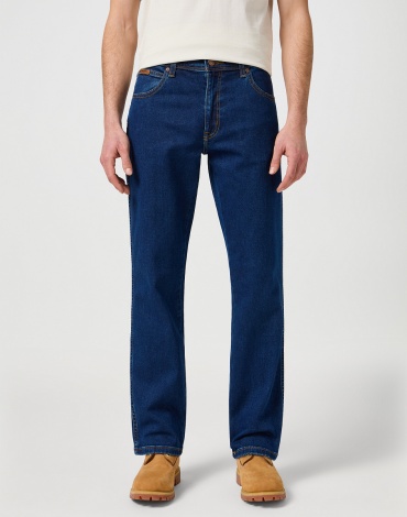 Джинсы прямые Wrangler темно-синий