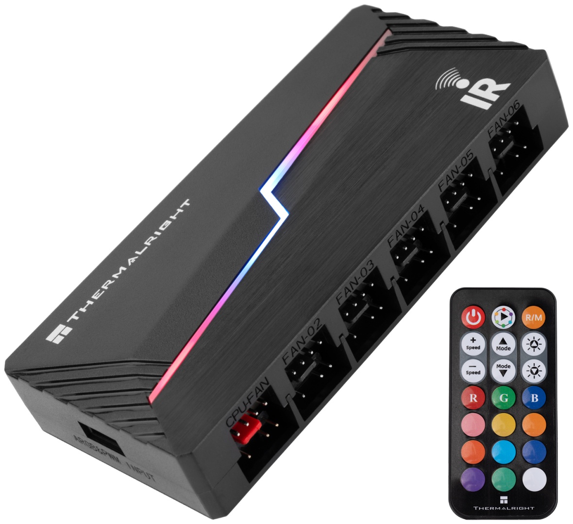 Разветвитель Thermalright TL-ARGB and FAN HUB x12 IR BLACK 4-pin (FAN)
