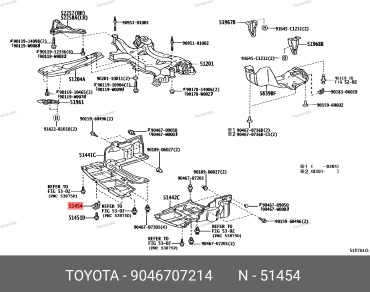 TOYOTA Клипса Крепежная 9046707214
