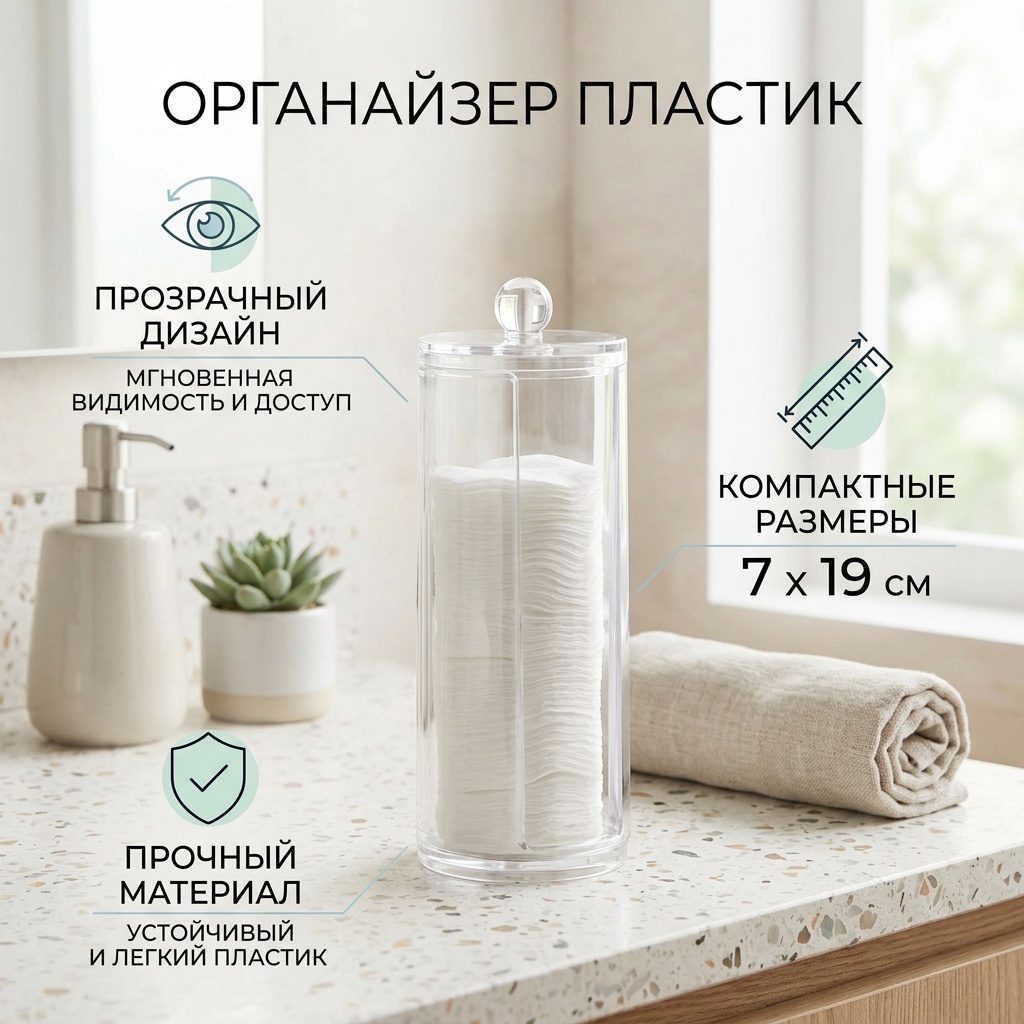 Органайзер универсальный 19x7x19 см, пластик