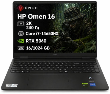 HP OMEN 16" / 16 Гб / M.2 1024 Гб / Win 11 Pro / BM7T0PA#AB2