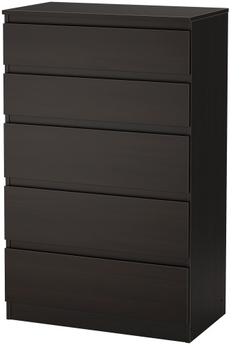 Комод IKEA Куллен, 70x40x112 см, черный