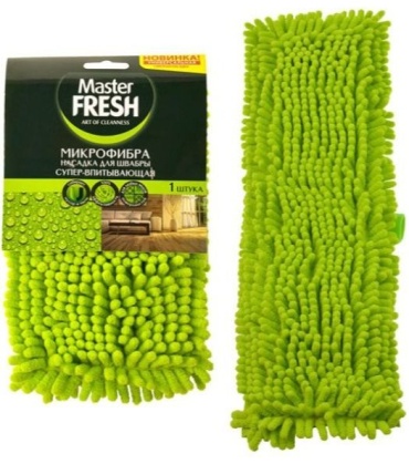 Насадка на швабру для пола Master Fresh, материал насадки: микрофибра, зеленый