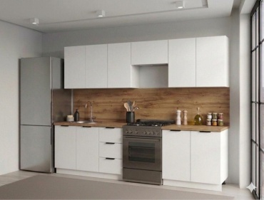 Кухонный гарнитур ART KITCHEN , 260x219х60 см, ЛДСП, белый