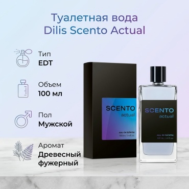 Dilis Scento Actual туалетная вода EDT 100 мл, для мужчин
