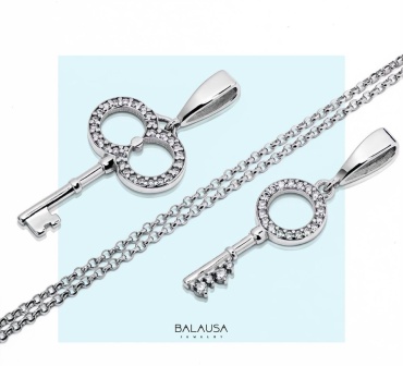 Подвеска Balausa Jewelry K011 вес 3.4 г серебро, фианит