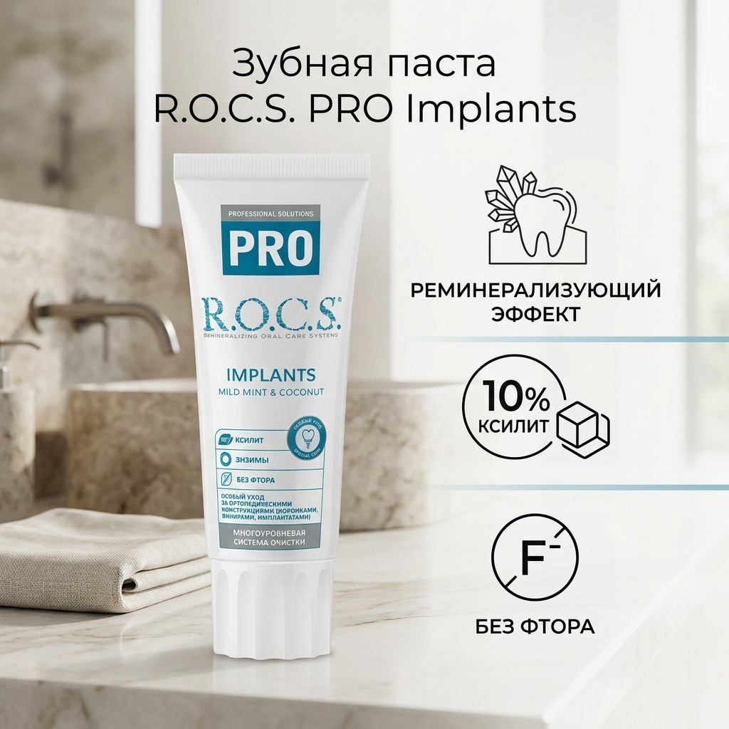R.O.C.S. зубная паста PRO Implants 74 г