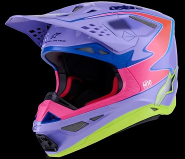 Alpinestars Supertech M10 Jett Lawrence R01 фиолетовый, розовый, желтый 2XL