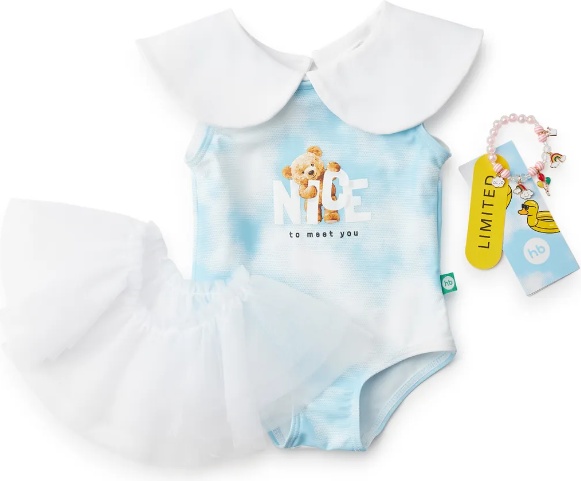 Купальник слитный Happy baby голубой