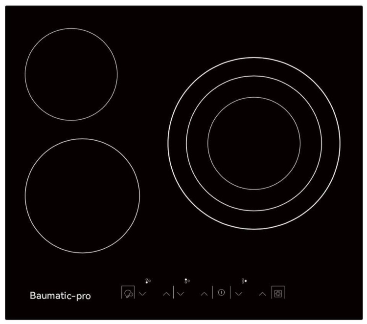 Электрическая варочная поверхность Baumatic-PRO PR6033ET -А2 черный Baumatic-PRO купить в Казахстане