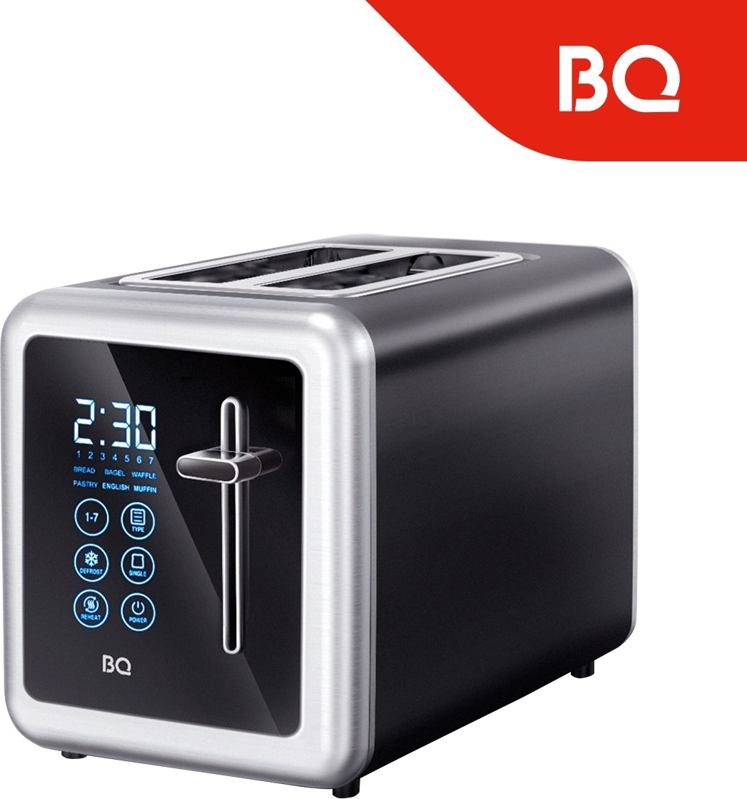 Тостер BQ T4002 черный, стальной