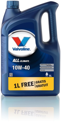 Полусинтетическое VALVOLINE All-Climate SAE 10W-40 SL/CF моторное масло 10W-40 5 л