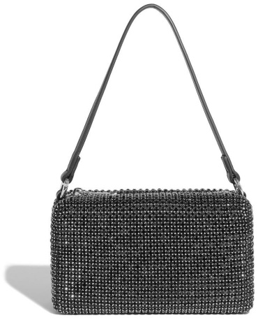 Клатч Bag is Power текстиль, стразы черный