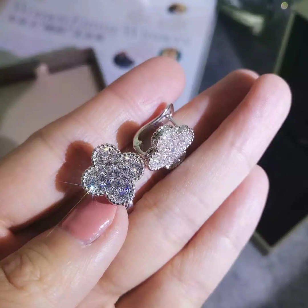 Серьги бижутерный сплав, фианит