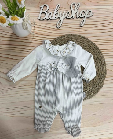 Слип Babydola серый, белый