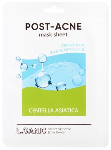 Маска для лица L.SANIC тканевая Маска для лица тканевая L.Sanic Centella Asiatica Post-Acne Mask Sheet, для проблемной кожи, 25 мл 25 мл