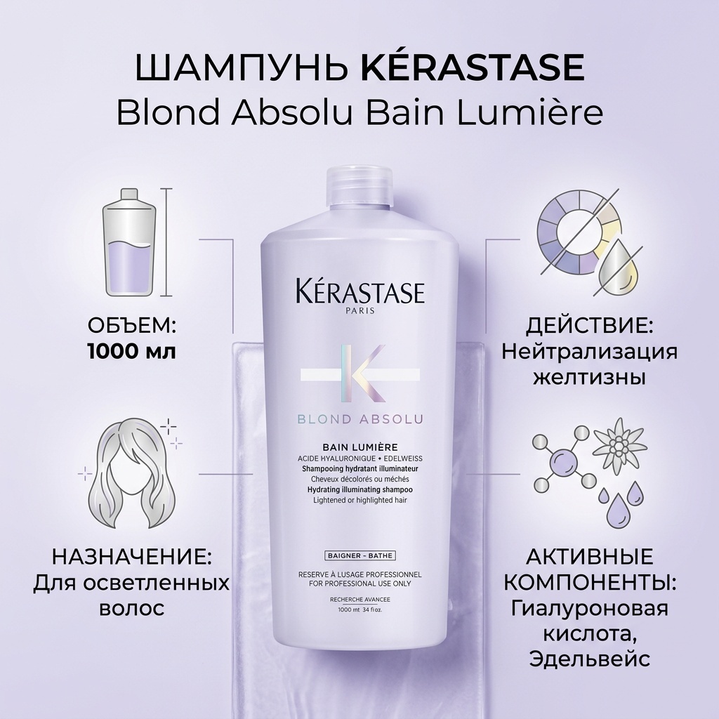 Kerastase Blond Absolu Bain Lumiere шампунь 1000 мл
