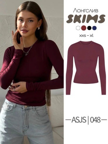 Футболка ASJS 048 бордовый