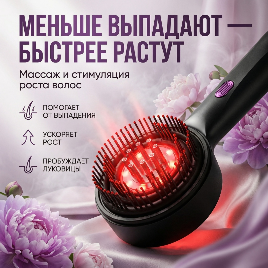 LUXOR_KZ микротоковый массажер, лазерная расческа, массажер для стимуляции роста волос, многофункциональный аппарат