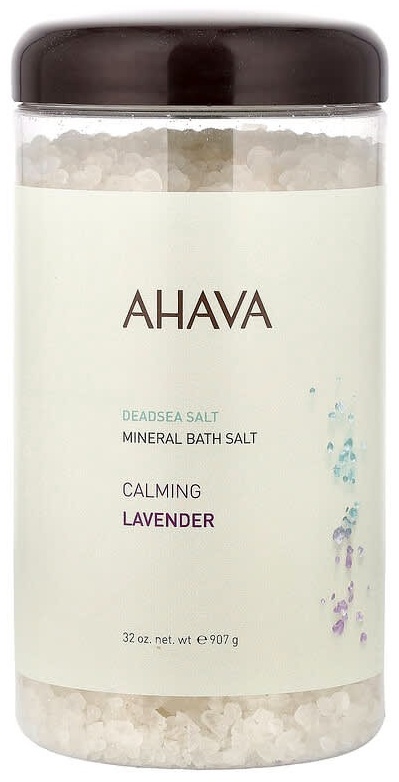 Ahava минеральная соль для ванны, успокаивающая лаванда, 907 г морская соль 907 г