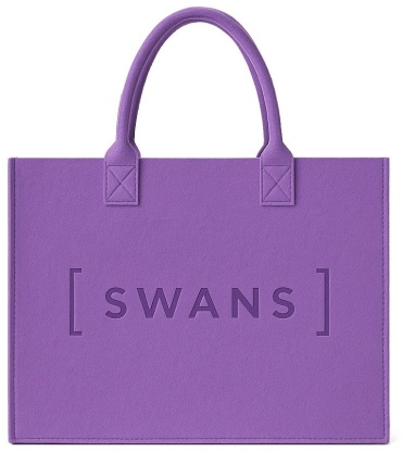 Сумка шоппер SWANS фетр сиреневый