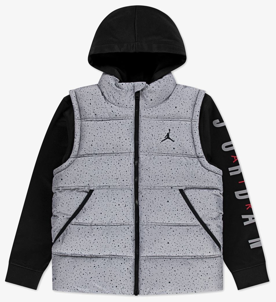 Пуховик Nike черный, серый