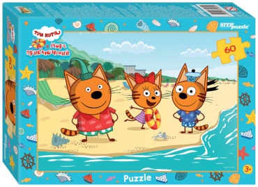 Пазл Step Puzzle Пазл "puzzle" 60 "Три кота" классический 60 деталей