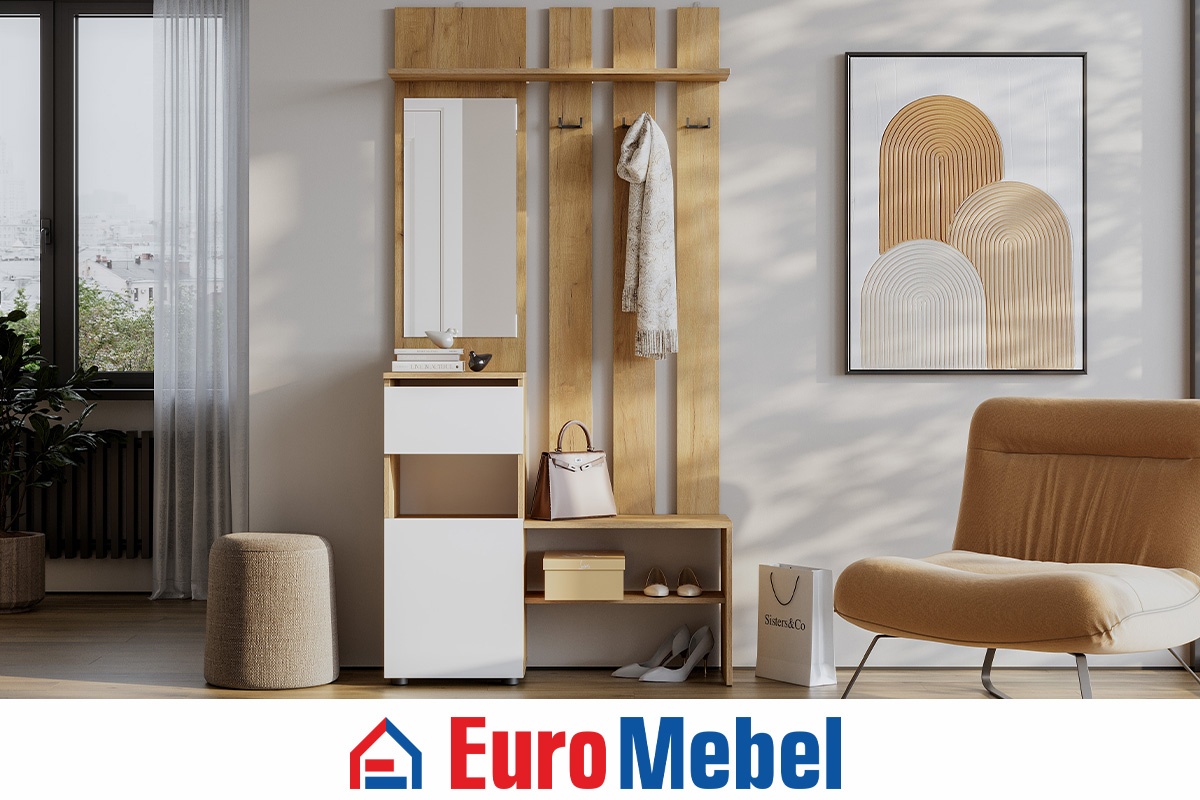 Euromebel Денвер 00072966, белый, светло-коричневый