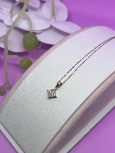 Колье SAR JEWELRY A-04-071_7585 длина 45 см вес 1.7 г золото, бриллиант
