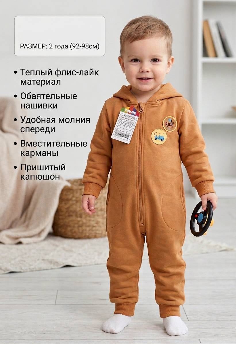 Комбинезон горчичный