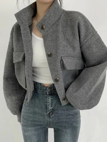 Бомбер Fashion серый