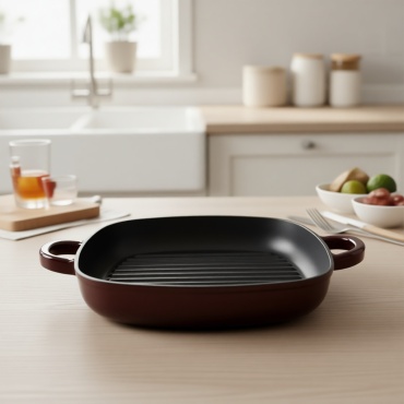 Сковорода гриль Brilliant Staub Grill Pan 26 см с антипригарным покрытием, чугун