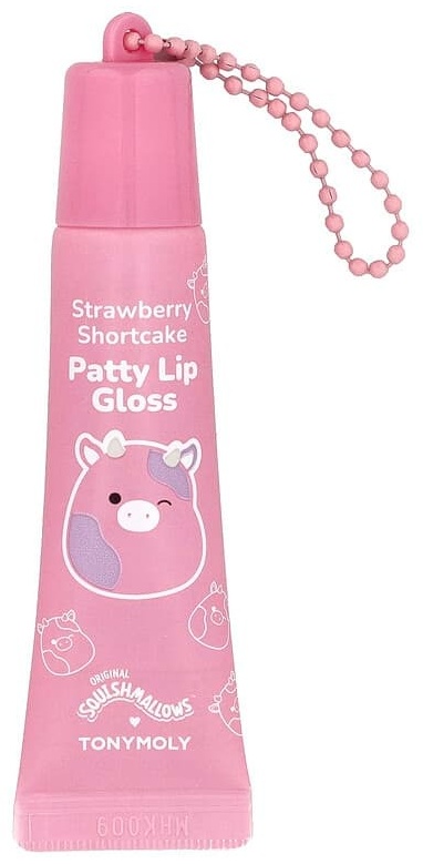 TONY MOLY бальзам Original Squishmallows, блеск для губ в виде брелока, клубничное печенье, 11 г 11 г