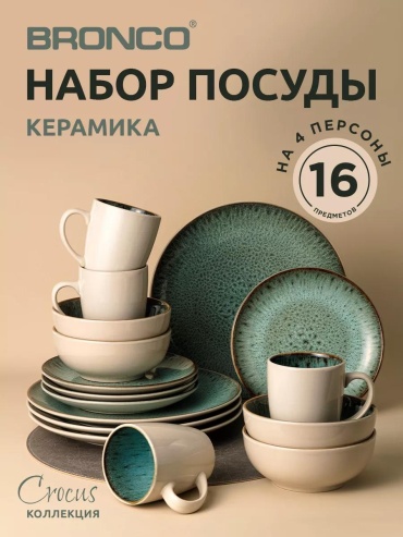Сервиз на 4 персоны , предметов: 16, чайно-столовый, керамика
