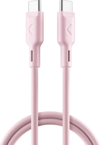 Кабель Commo USB TypeC (F), 1.2 м, розовый