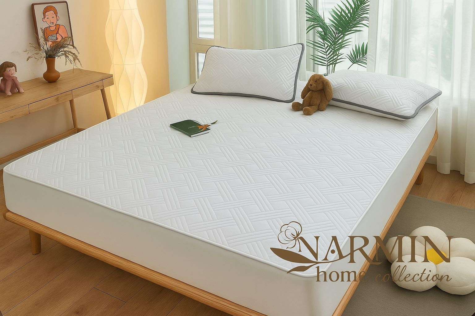 Наматрасник на резинке Larisa 160x200, полиэстер NARMIN home Collection