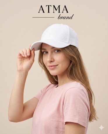 Кепка ATMA brand размер универсальный, белый