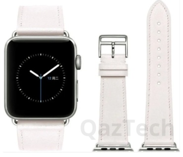 Ремешок QazTech для Apple Watch Series 2, Watch Series 4, Watch Series 5 светло-бежевый